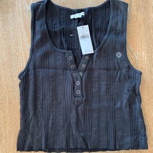 American Eagle Henley crop top S